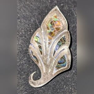 Vintage sterling silver 925 Taxco A Munoz leaf pin, T2MISB2G